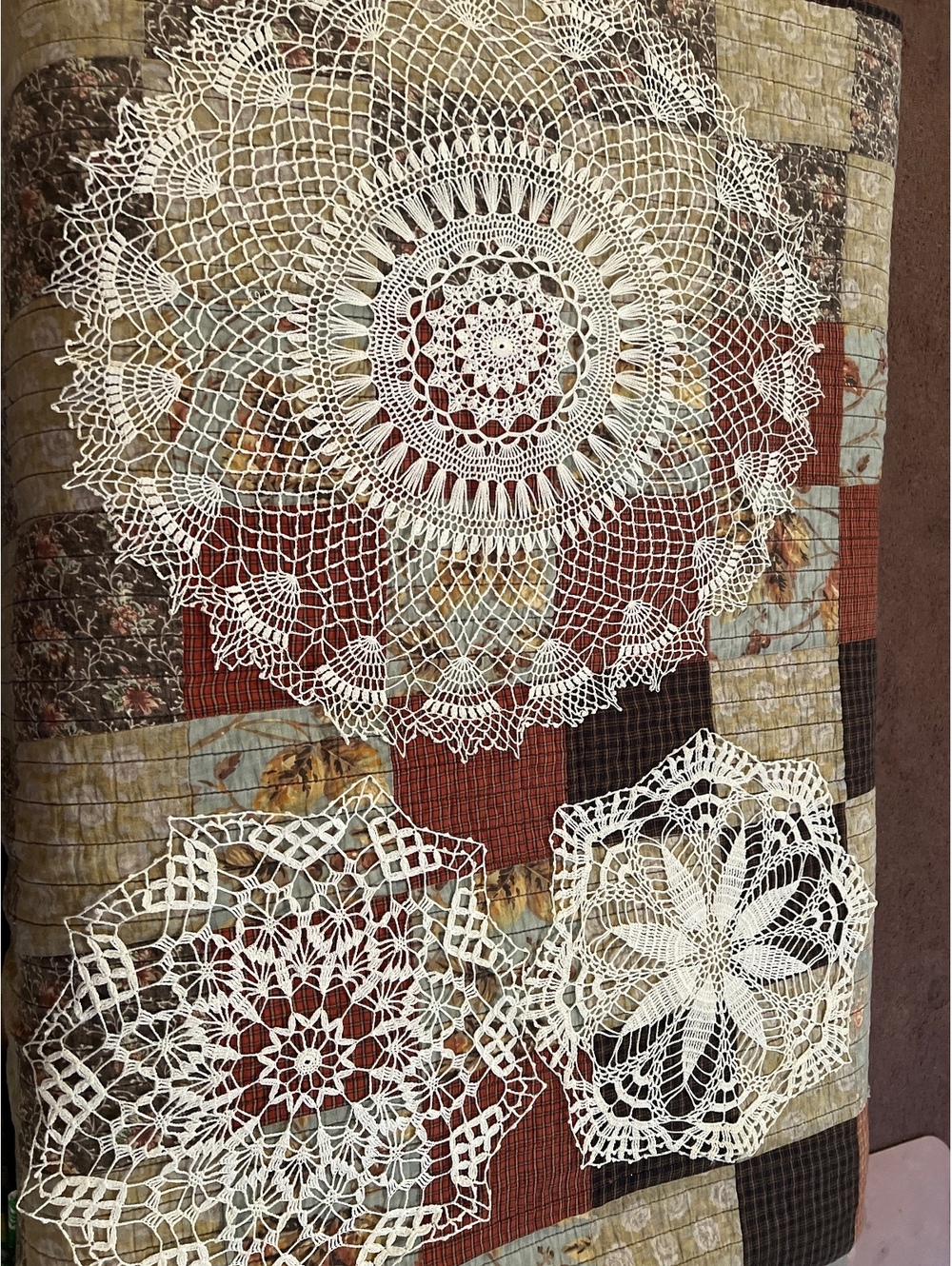 Set of 3 Vintage Handmade Crochet Doilies